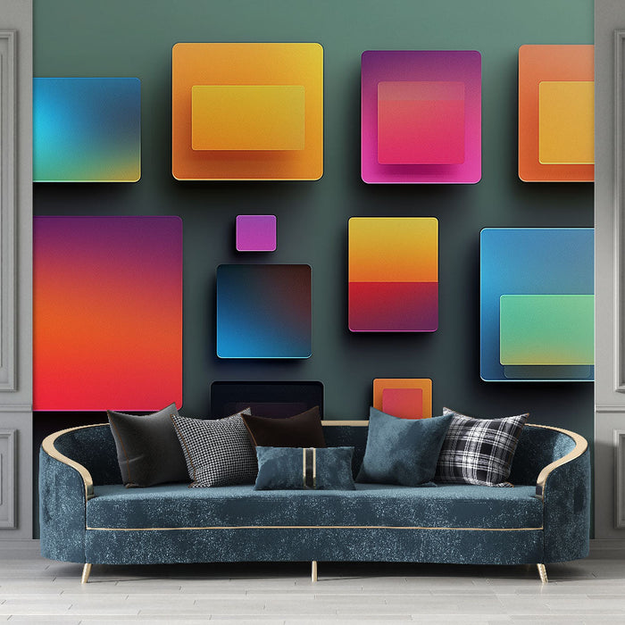 Tapeta z geometrijskim vzorcem | Barviti vzorci in elegantni prehodi