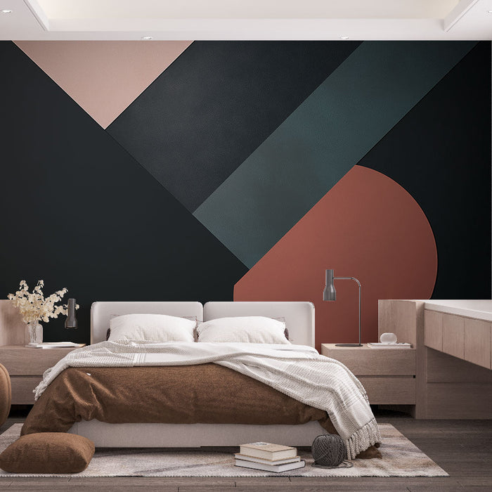 Mural Wallpaper geometrisk | Samtidsmønstre med abstrakte former og moderne nyanser