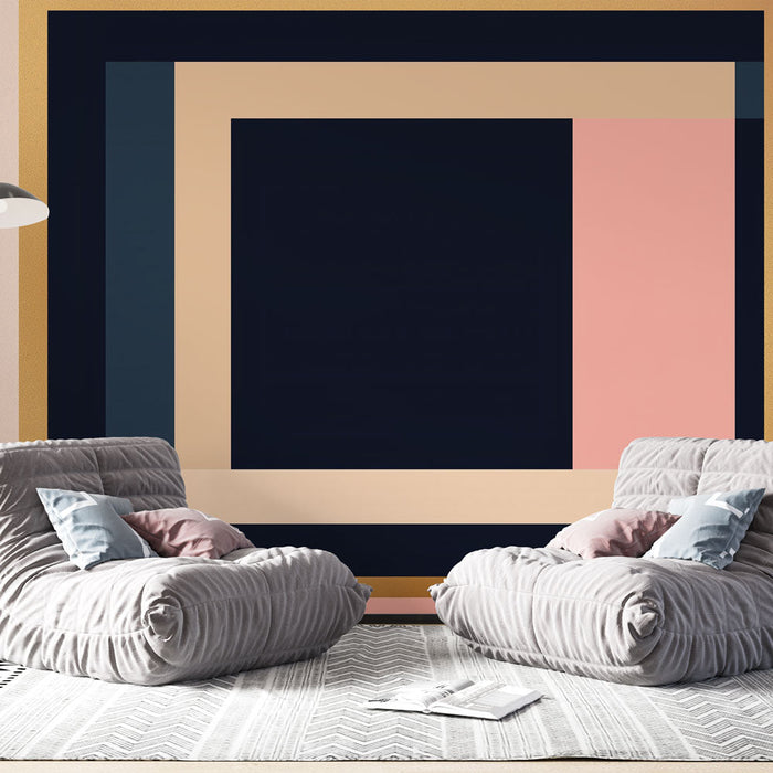 Mural Wallpaper geometric | Frame patterns in modern and elegant colors