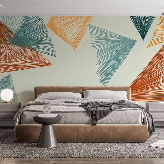 Geometrická tapeta | Výrazné barevné trojúhelníkové vzory