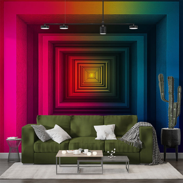 Nástěnná tapeta | Barevný vír překrývajících se tvarů