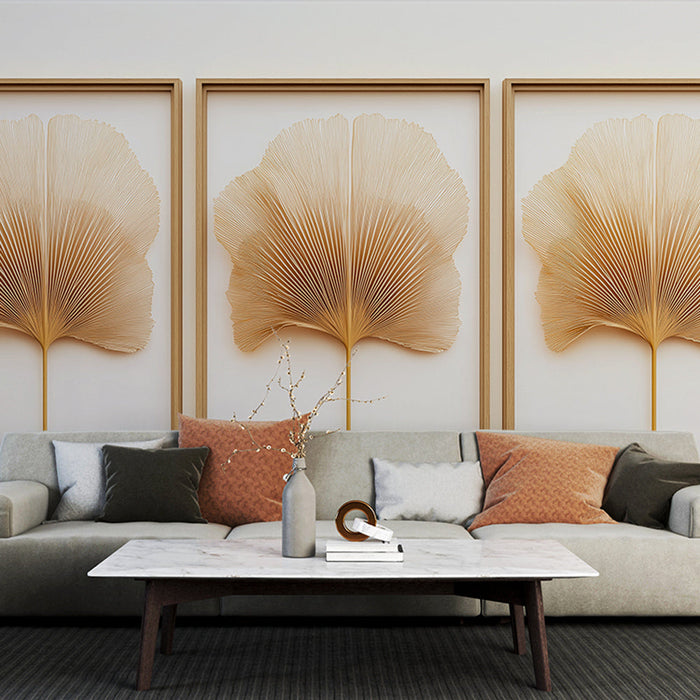 Fototapet ginkgo | Modern tasarımıyla altın yapraklar