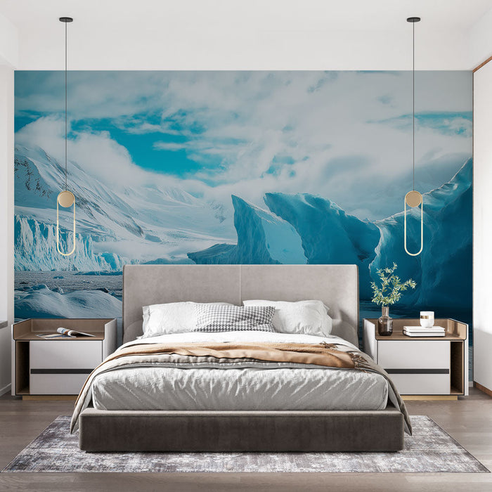 Mural Wallpaper isbre | Magnificent glacial landscape with ice formations