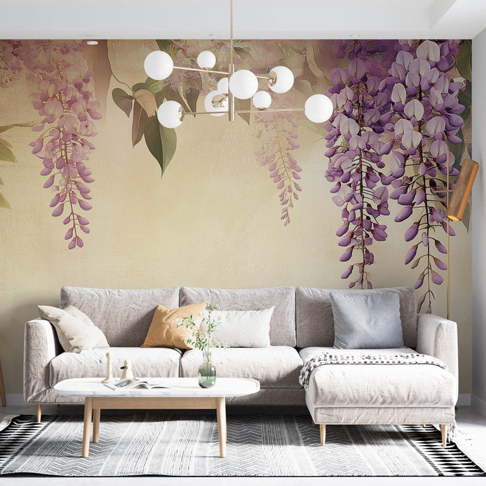 Tapeta vistárie | Jemný a uklidňující květinový vzor