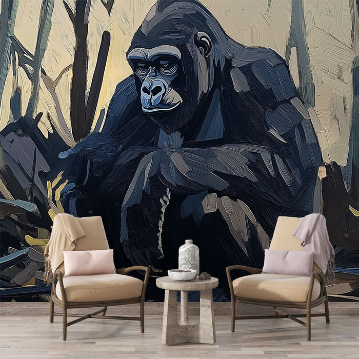 Foto Behang gorilla | Ontwerp van een gorilla in de natuur