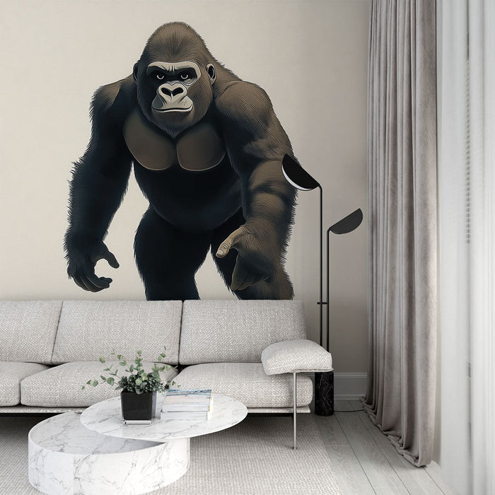Falfestmény gorilla | Egy impozáns gorilla terve