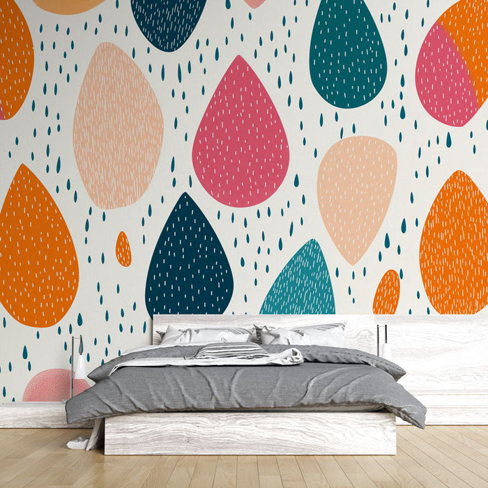 Tapet farverige-drops | Abstrakte mønstre med forskellige former og lyse farver