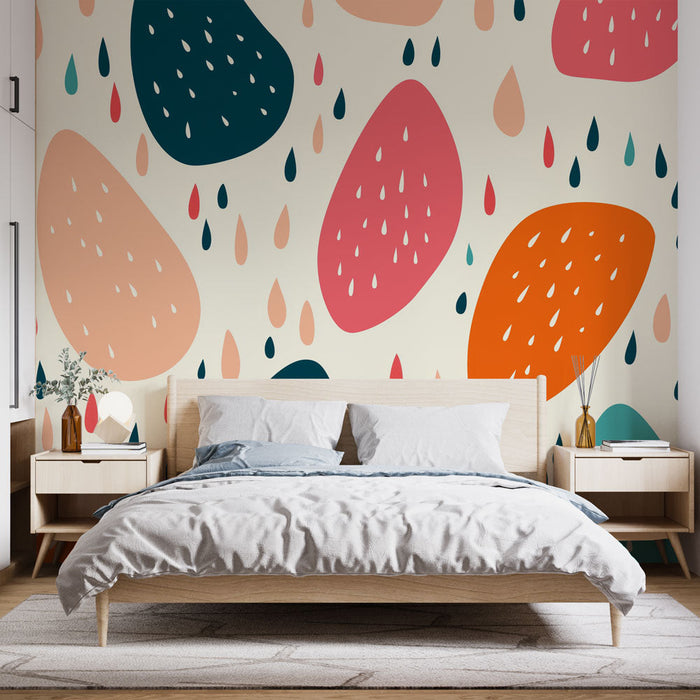 Tapet picături colorate | Modele jucăușe și vibrante pe un fundal moale