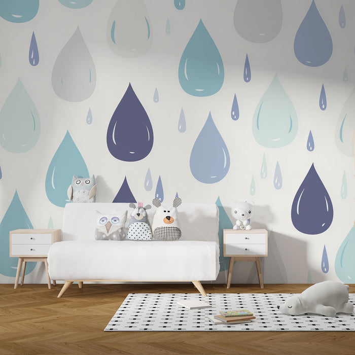 Tapeta krople wody | Kolory pastelowe