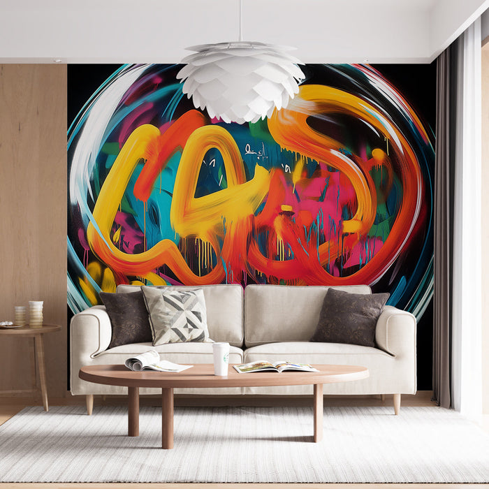 Mural Wallpaper graffiti colorful | Moderne og kunstneriske vibber