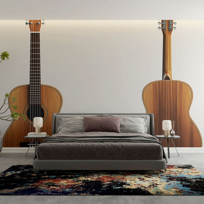 Mural Tapeet puidust akustiline kitarr | Elegantne disain loodusliku puidust viimistlusega