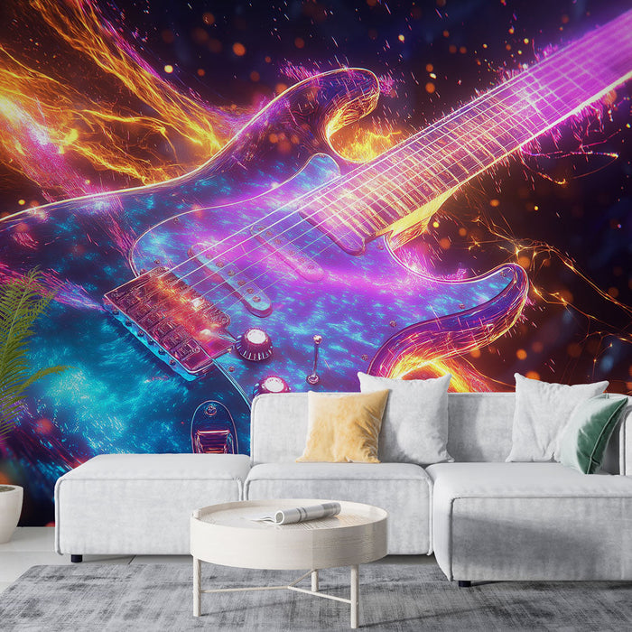Tapet Luminös Elgitarr | Elgitarr med futuristisk design