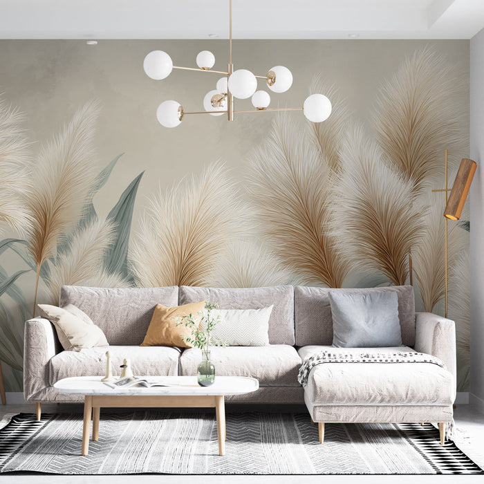 Fototapet pampasgress | Delikate mønstre av høye stilker og myk vegetasjon