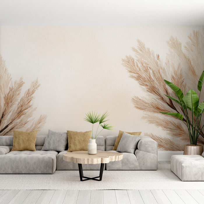 Tapete με ξηρά βότανα | Κομψά χρυσά βότανα σε μαλακό φόντο