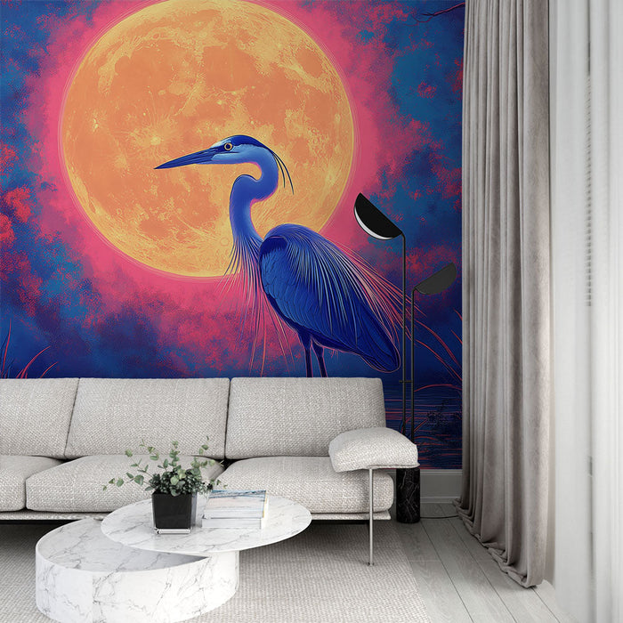 Fotótapé harkály a holdfényben | Egy fényes teljes hold előtt álló fenséges harkály