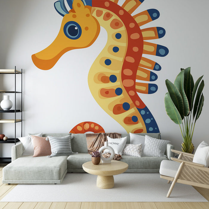 Muraaltapeet merihobu | Armas värviline merihobu mänguliste mustritega