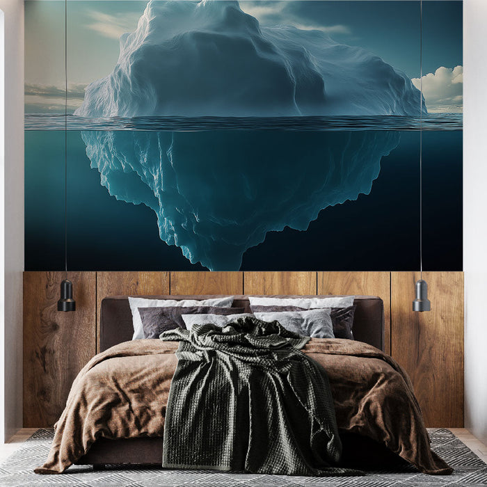 Tapeta santa-leda | Veličanstveni santa leda iznad i ispod vode