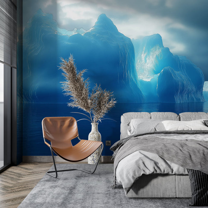 Mural wallpaper iceberg | A majestic iceberg in a soothing marine landscape