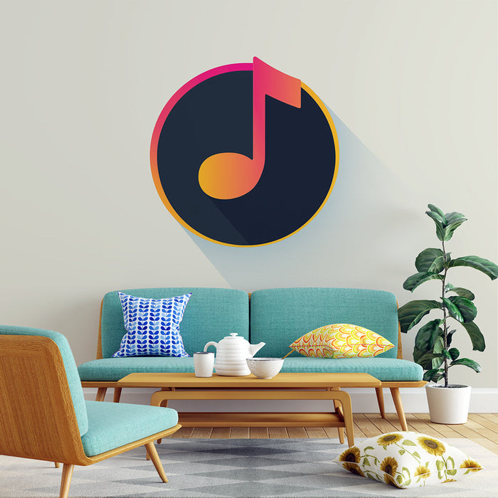 Tapeta moderní hudební ikona | Minimalistický design s barevnou notou