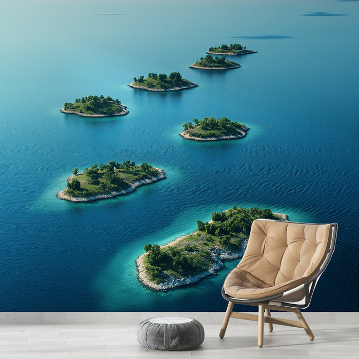 Mural Wallpaper tropical islands | Aerial view of enchanting marine landscapes