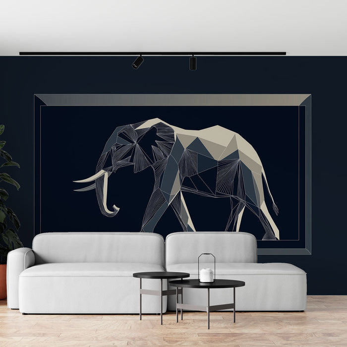 Tapete imitation painting | Moderne Eleganz mit einem polygonalen Design