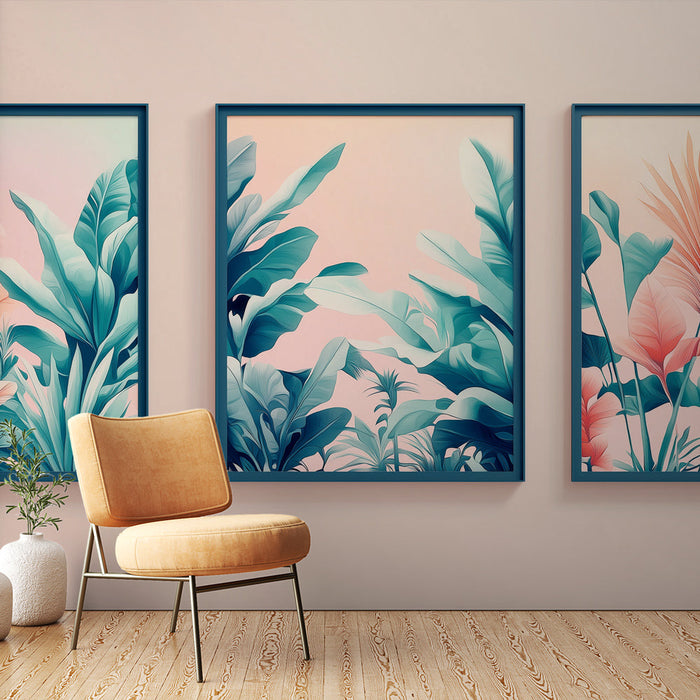 Mural Wallpaper imitation painting | Colorful and lush floral patterns