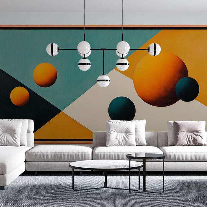 Imitacija slike tapeta | Šarene sfere na apstraktnoj pozadini