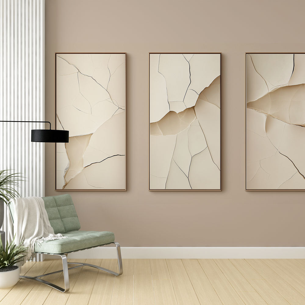 Papel de parede imitação de pintura | Texturas elegantes em tons de cr —  WonderMural, image size:1000x1000