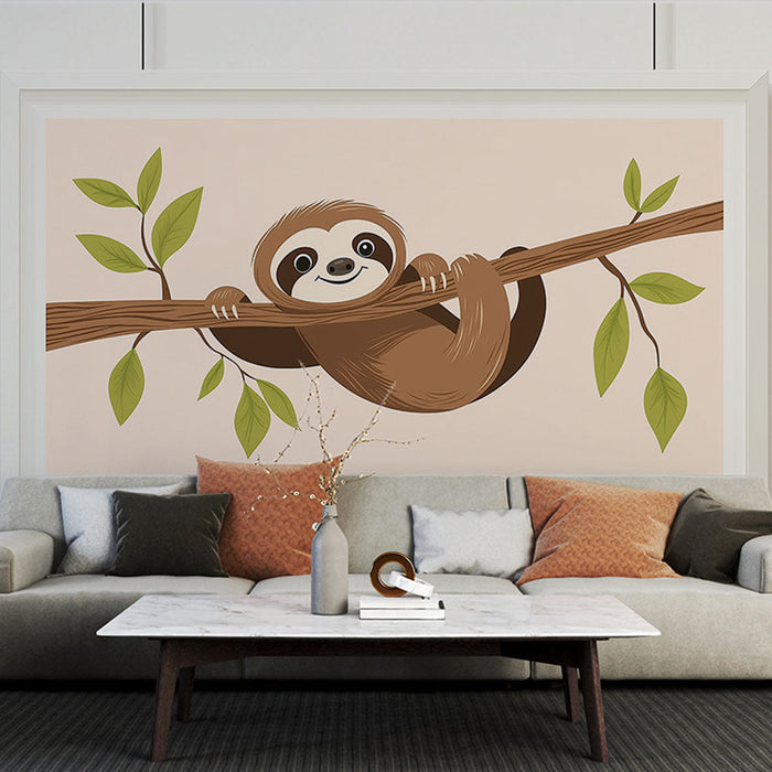 Falfestmény utánzat festmény | Játékos lajhárok ágakon