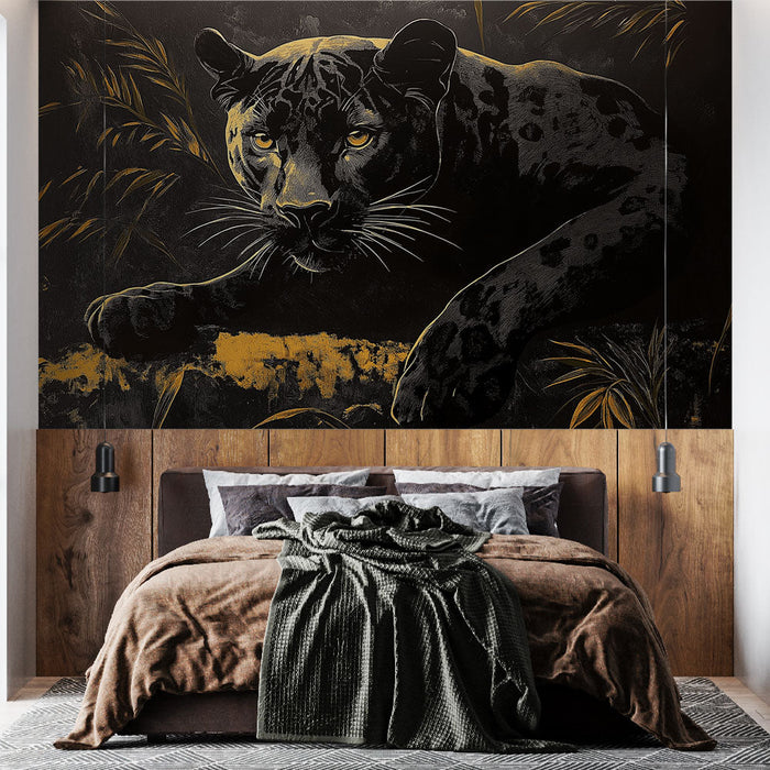 Tapeta jaguár | Majestátní portrét jaguára na tmavém pozadí