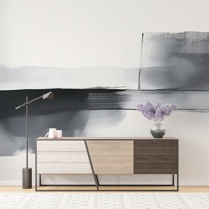 Fototapet japandi | Abstrakt svart blekk