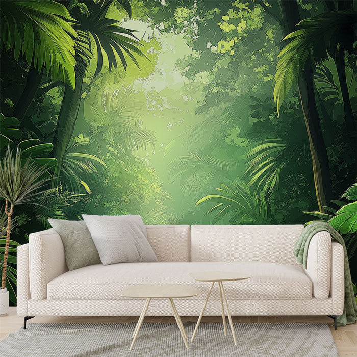 Tapeta džungla | Zeleni put kroz bujnu šumu