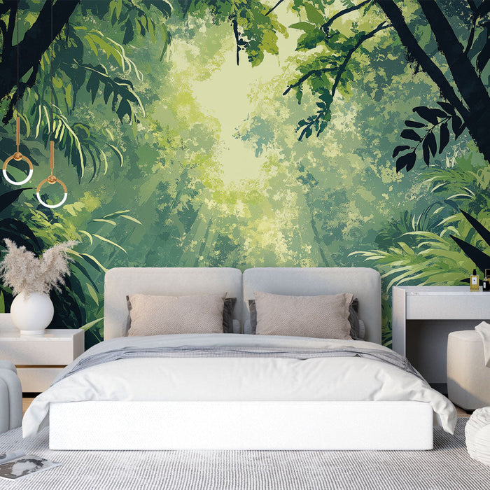 Fototapet jungle | Tropisk flugt i hjertet af en frodig skov