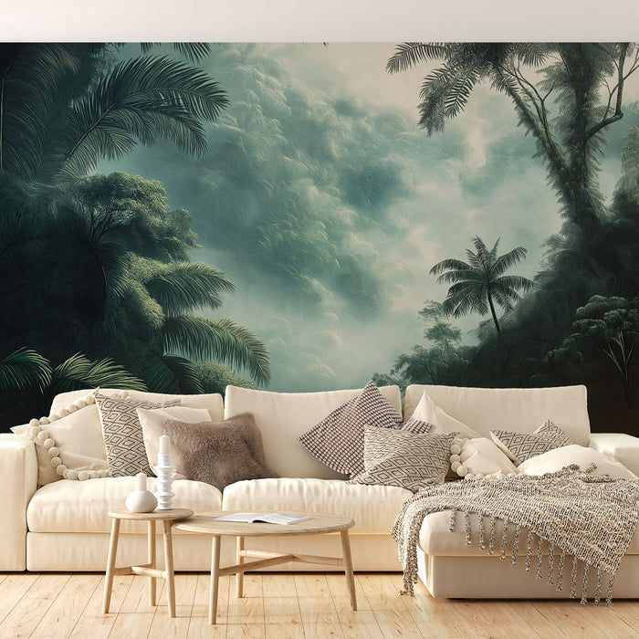 Tapetti viidakko | Vehreä ja sumuinen viidakkoympäristö