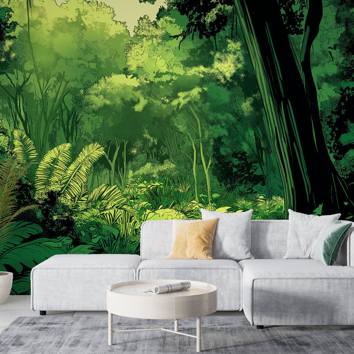 Tapeta džungle | Ponořte se do bujného a zeleného lesa