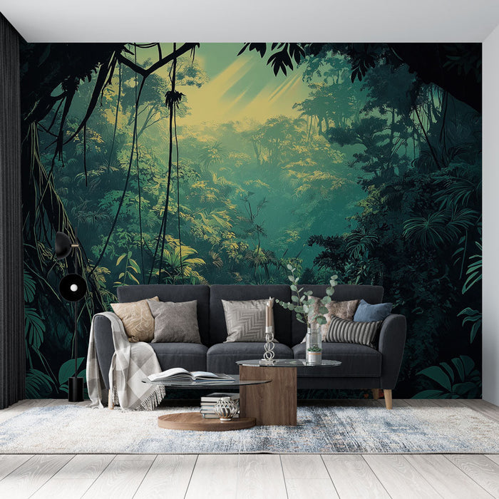 Ταπετσαρία τοίχου ζούγκλα | Βυθιστείτε στην τροπική αφθονία