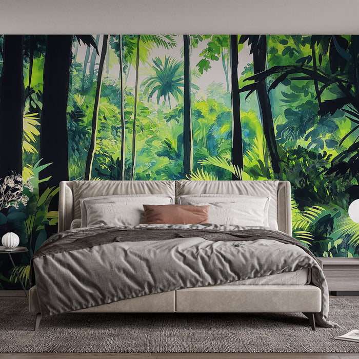 Tapeta bujna dżungla | Ścieżka w sercu bujnego lasu tropikalnego