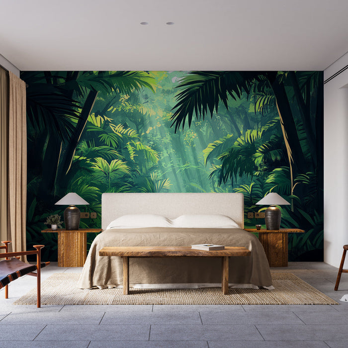 Tapeta bujná džungle | Jasná cesta v srdci tropického lesa