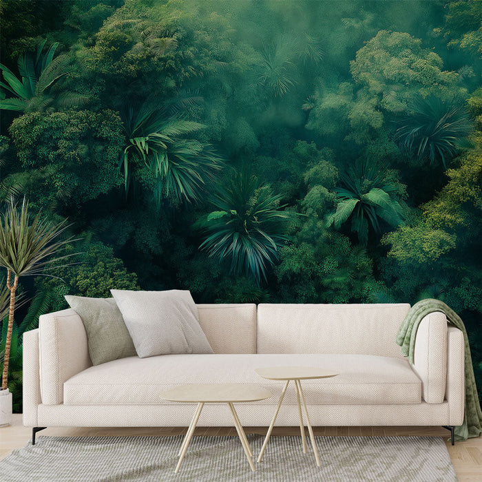 Tapeta jungle green | Bujny i tajemniczy las