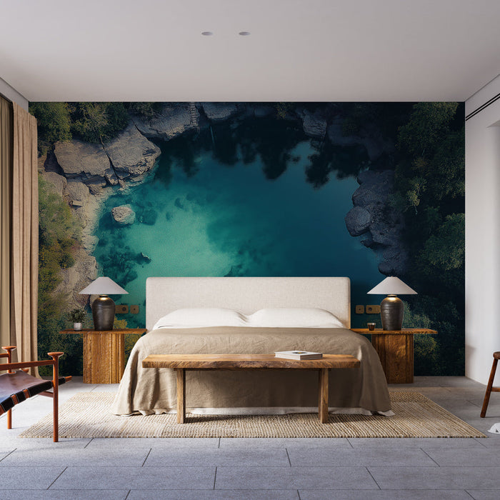 Fototapet Lake turquoise | Oase av ro i omgitt av vegetasjon