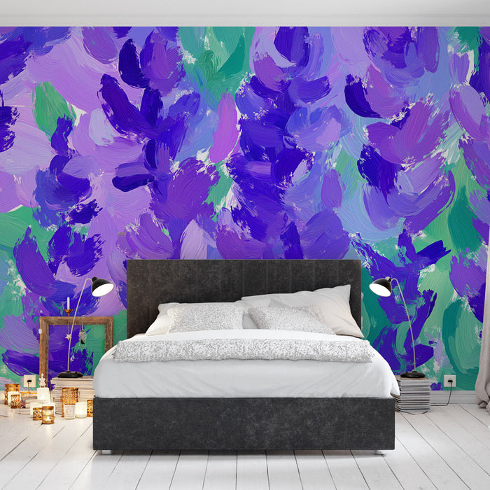 Abstract lavender Mural Wallpaper | Oil painting