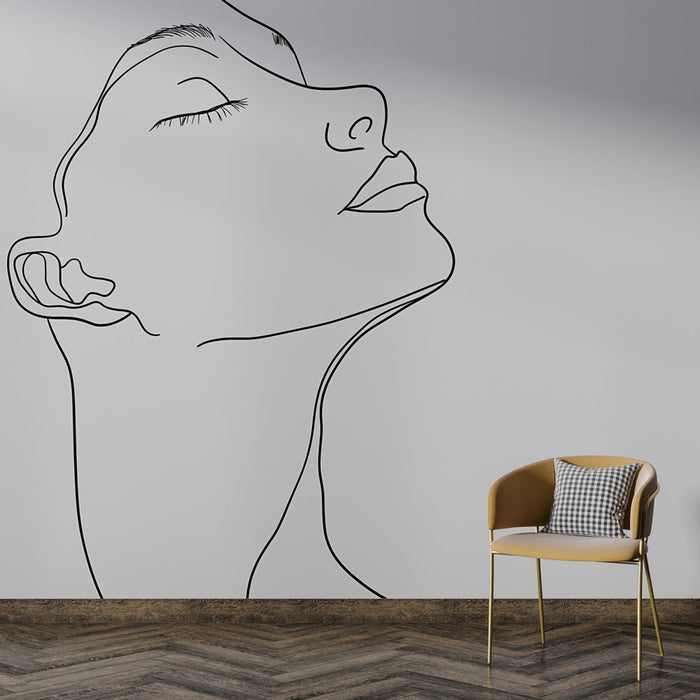 Carta da parati line art | Momento di serenità