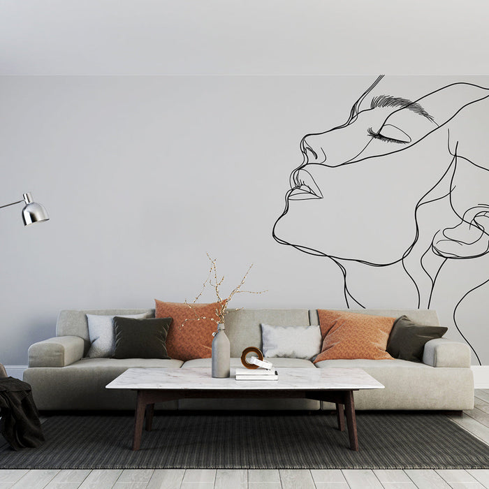 Ταπετσαρία γραμμικού σχεδίου | Καθαρή στιγμή ευτυχίας