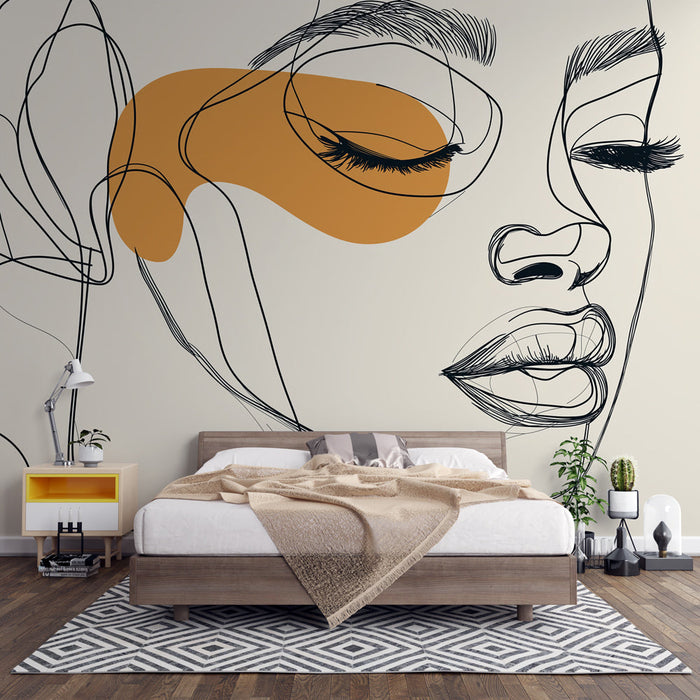 Falfestmény vonalrajz | Érzelmes