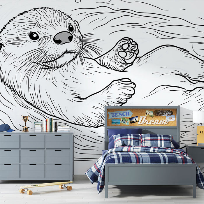 Seinatapeet Saarmas | Vees hõljuv saarvas värvimiseks