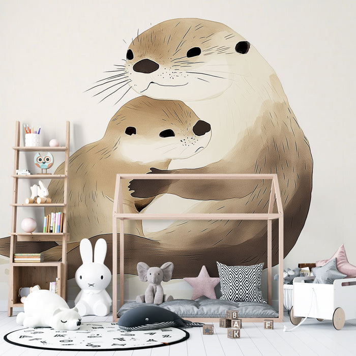 Seinapilt saarmad | Pehmed illustreeritud saarmad embuses