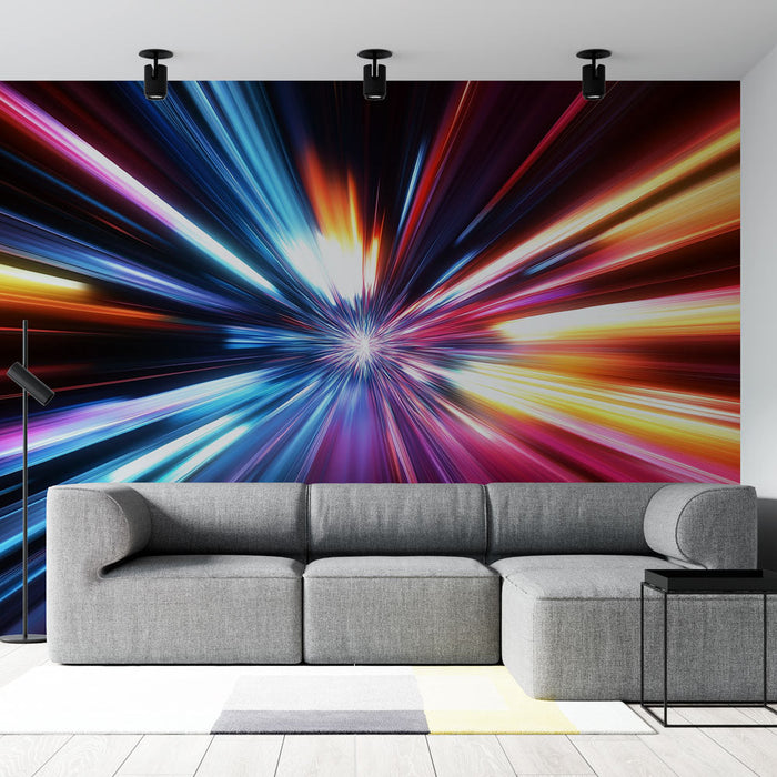 Fototapet δυναμικό φως | Έκρηξη φωτεινών κινούμενων χρωμάτων