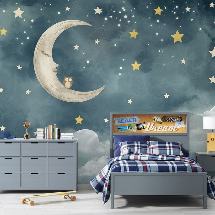 Moon Mural Wallpaper | Kids Room