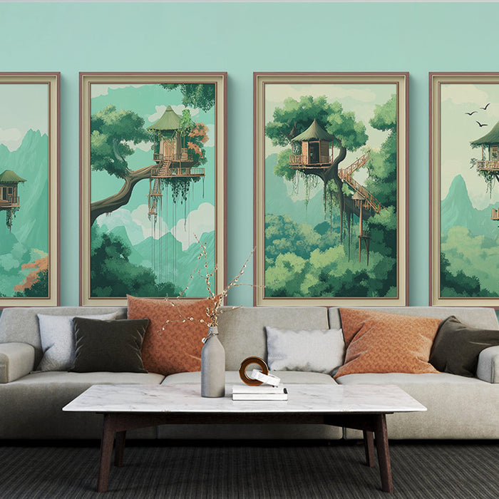 Fototapeet puumajad | Kajastused kabjadest roheluses