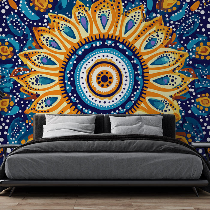 Foto Behang mandala | Kleurrijk en levendig patroon